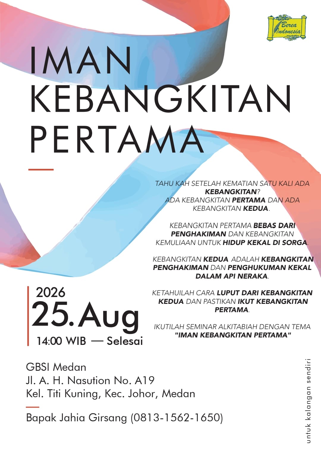 Seminar Iman Kebangkitan Pertama